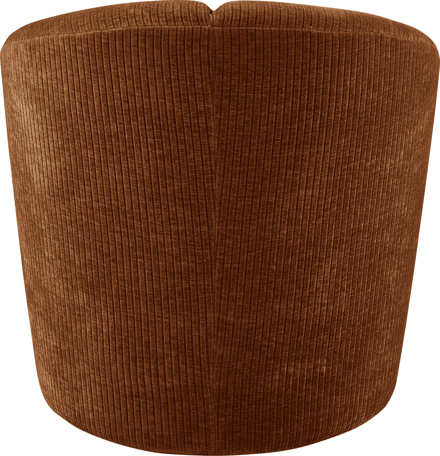 WOOOD Mojo draaifauteuil geweven ribstof roest bruin Bruin Draaifauteuil