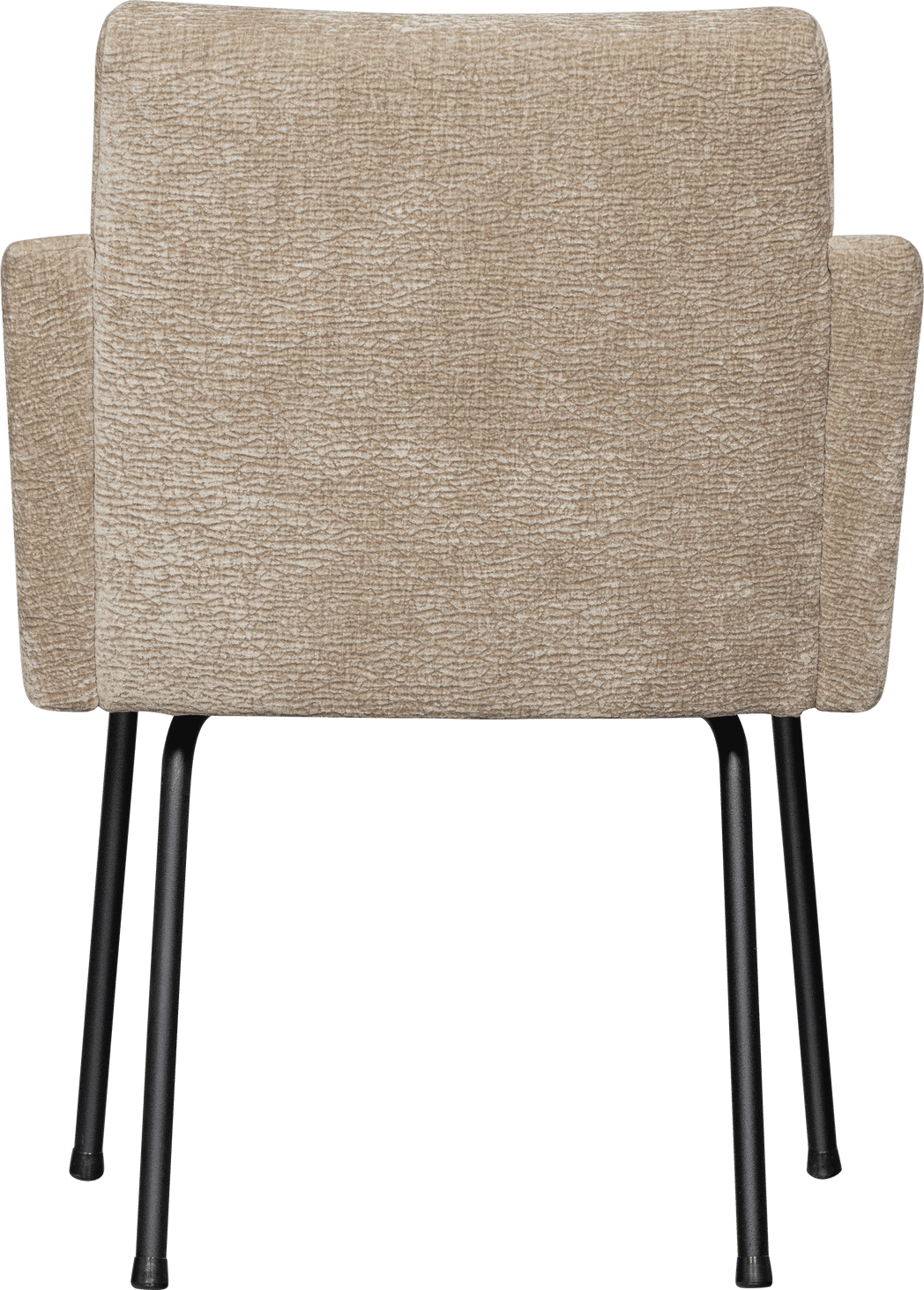 WOOOD Mount eetkamerstoel met armleuning 3d chenille zand Beige|Bruin Eetkamerstoel