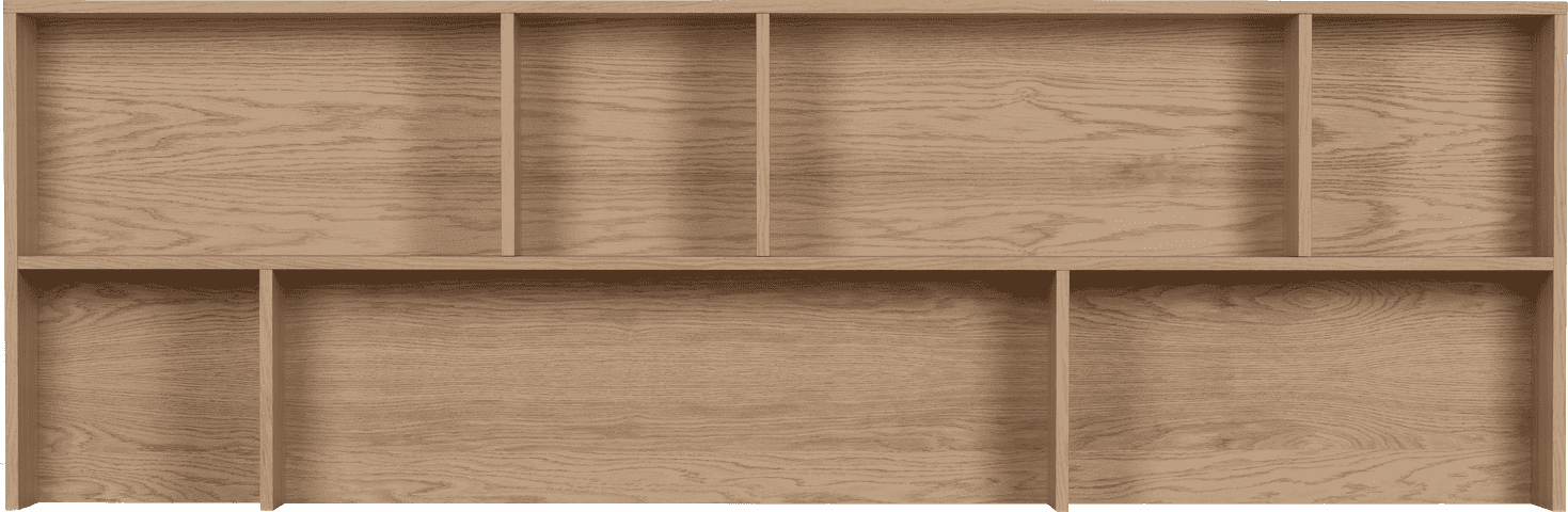 WOOOD New gravure opzetkast eiken blanke lak Naturel Dressoir