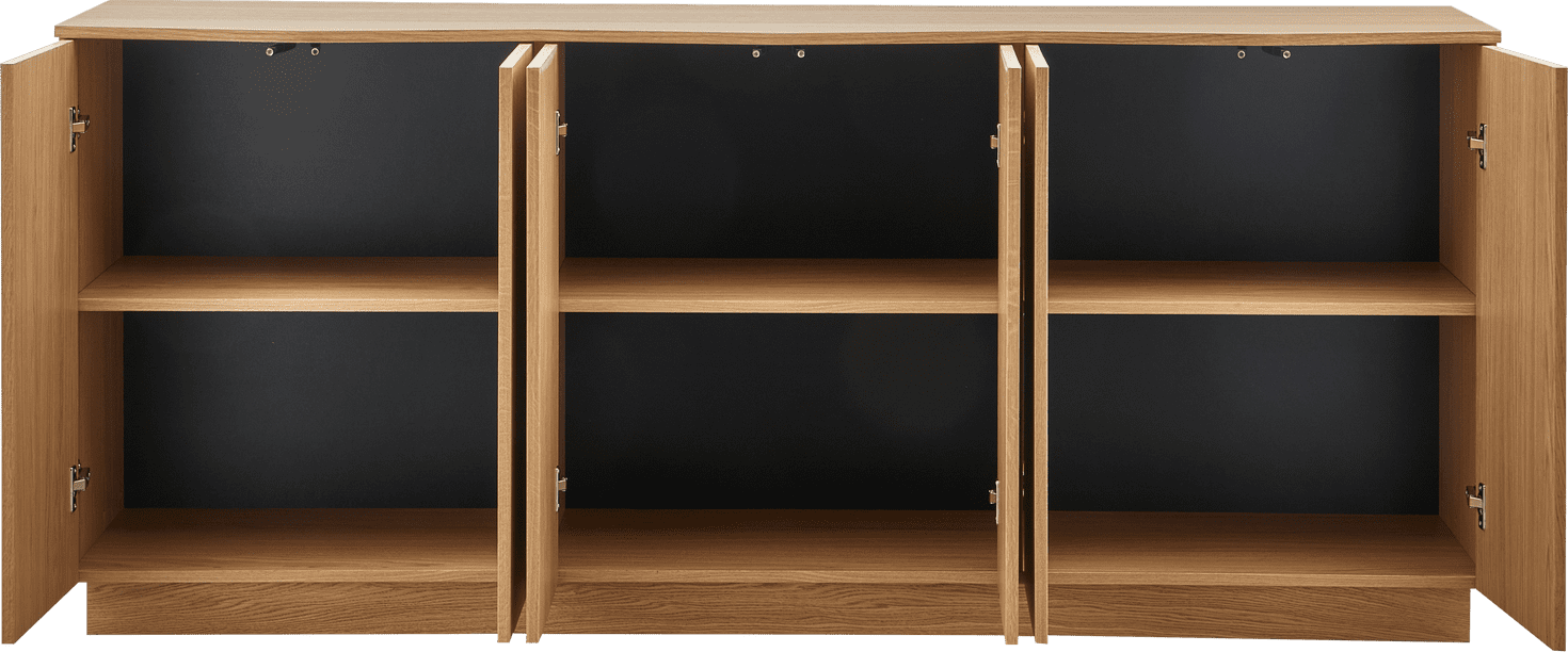 WOOOD Zuma dressoir 200cm eiken transparant Transparant Dressoir|Kast