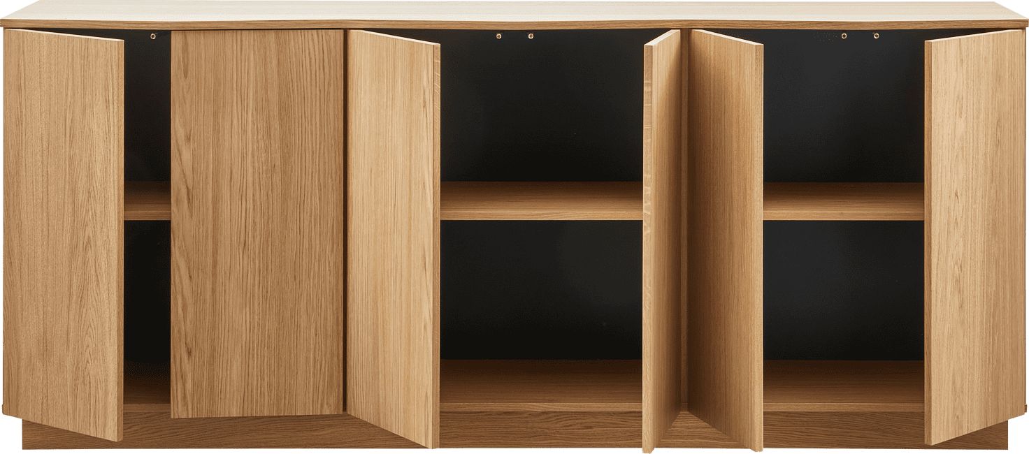 WOOOD Zuma dressoir 200cm eiken transparant Transparant Dressoir|Kast