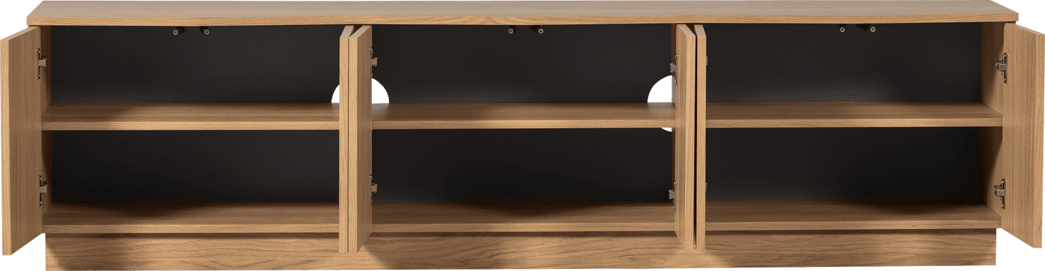 WOOOD Zuma tv meubel 200cm eiken transparant Naturel Tv-meubel|Tv-dressoir