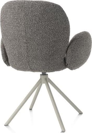 Xooon Jaxon armstoel - Silk Grey frame - draaibaar - pocket - stof Brioni - lever Taupe Armstoel