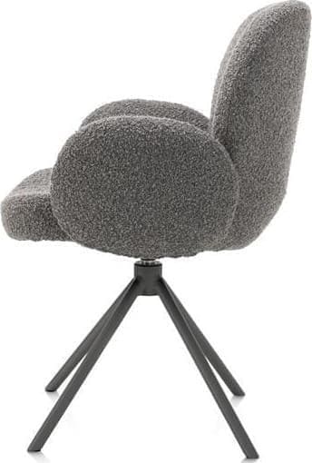Xooon Jaxon armstoel - graphiet frame - draaibaar - pocket - stof Brioni - lever Taupe Armstoel