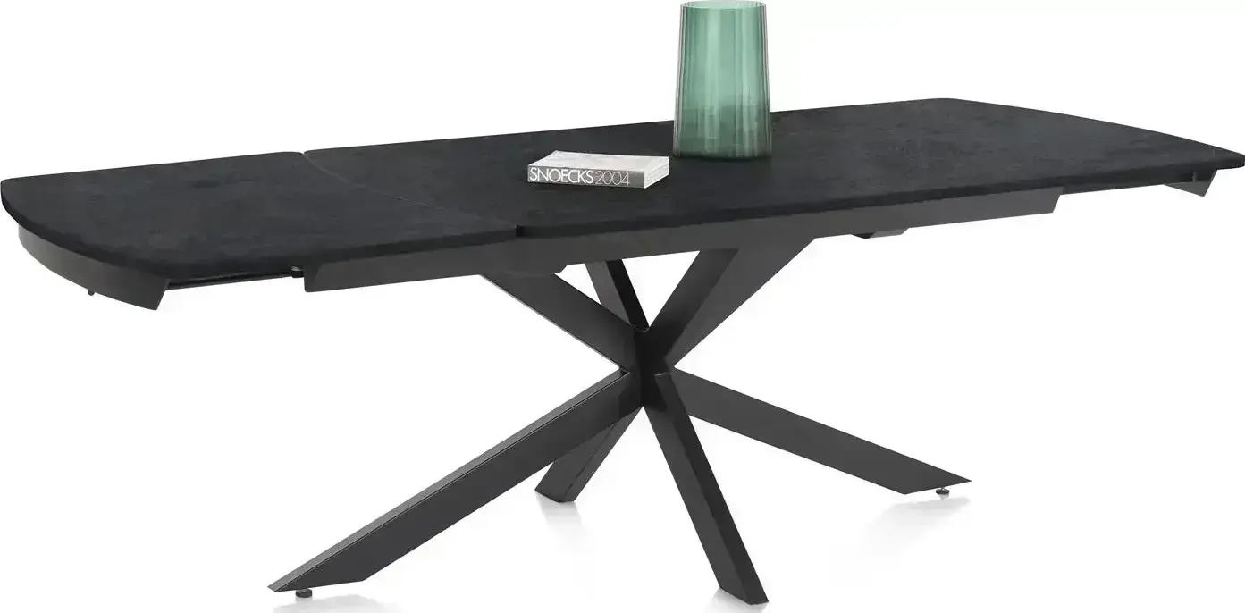 Henders & Hazel Pavalon uitschuiftafel 170 (+ 60) x 100 cm - antraciet Antraciet Eettafel