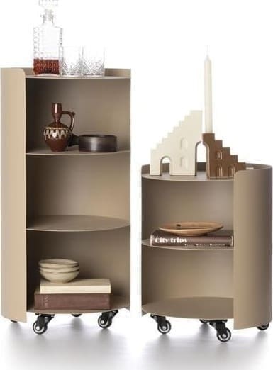 COCO maison Owen bijzettafel H70cm - taupe Taupe Bijzettafel