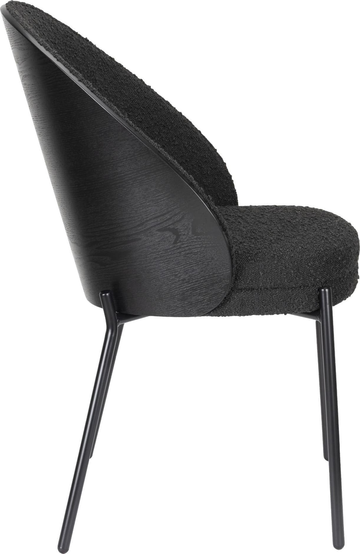Eetkamerstoel Rodin Bouclé Black Dutchbone ZVR1000131