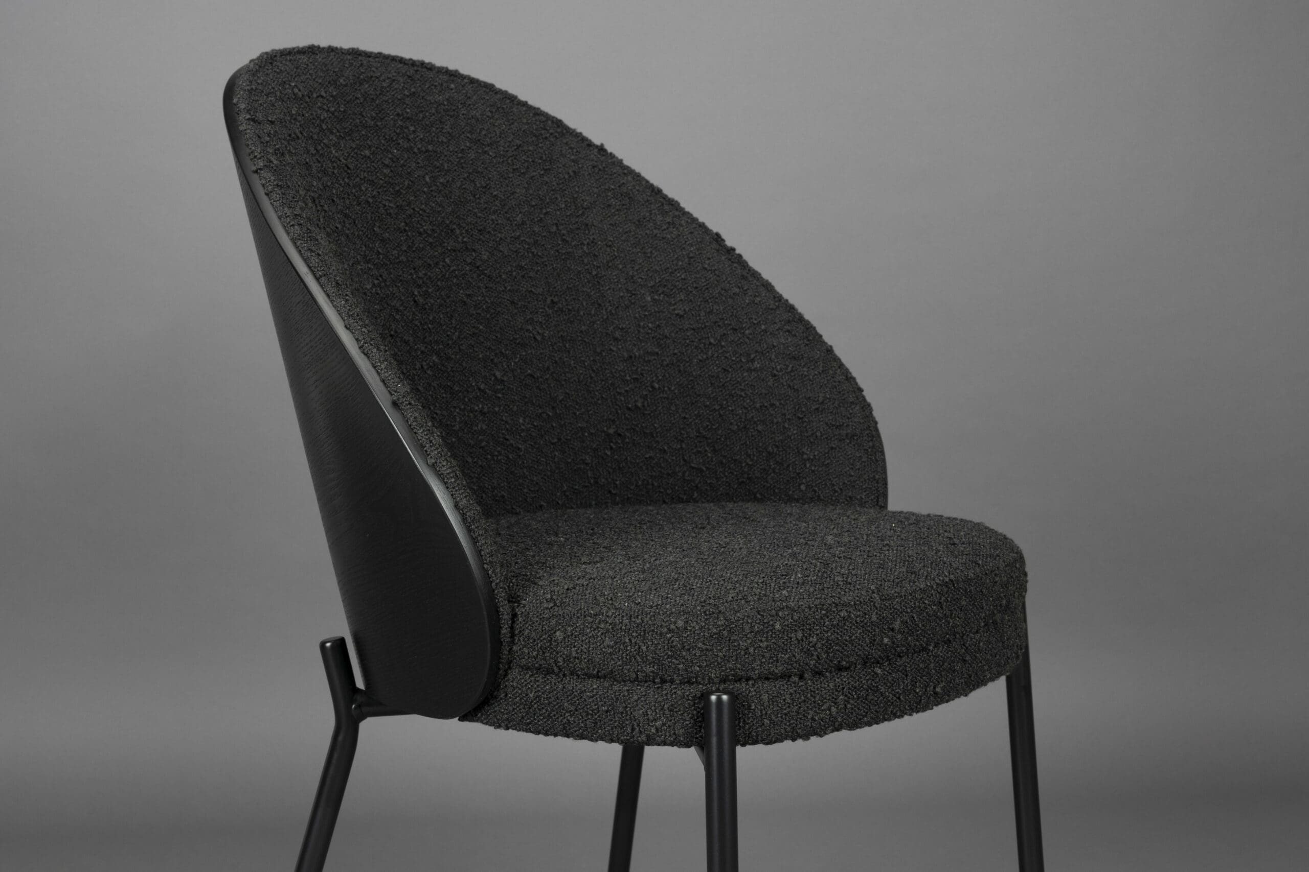 Eetkamerstoel Rodin Bouclé Black - Afbeelding 7