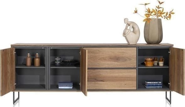 Henders & Hazel Trapani dressoir 240 cm - 3-deuren + 2-laden Dressoir