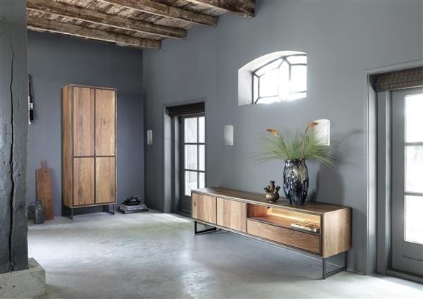 Henders & Hazel Trapani lowboard 200 cm - 2-deuren + 1-lade + 1-niche (+ LED) Tv-meubel|Tv-dressoir