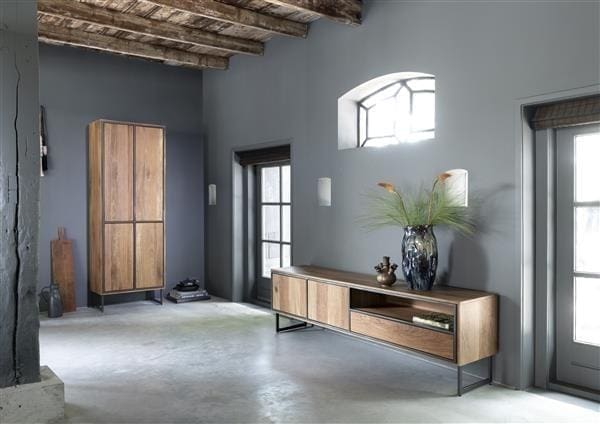 Henders & Hazel Trapani lowboard 200 cm - 2-deuren + 1-lade + 1-niche (+ LED) Tv-meubel|Tv-dressoir