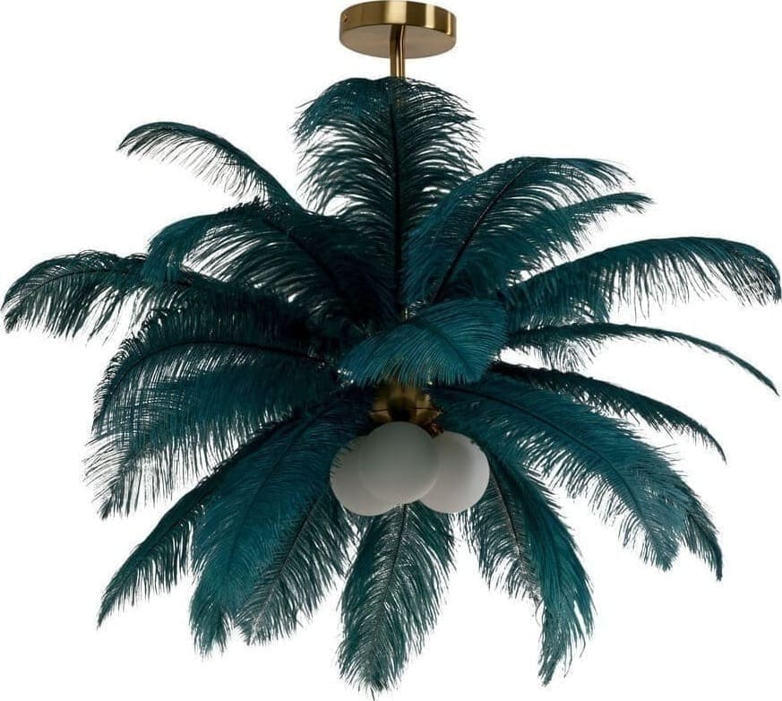 Hanglamp Feather Palm Green Ø60cm Kare Design Hanglamp 57502