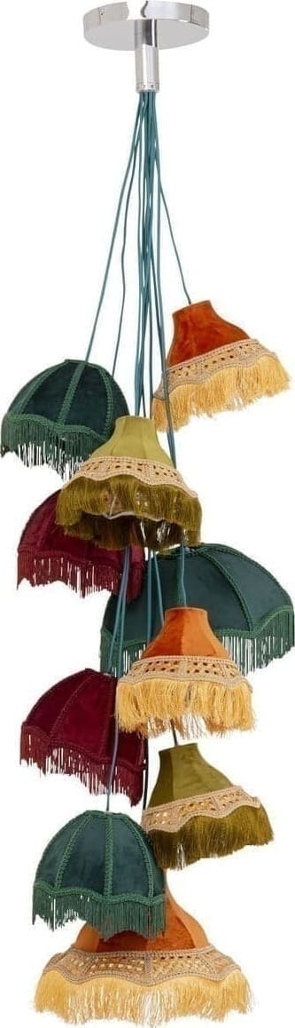 Hanglamp Saloon Fringes 9-lite Kare Design Hanglamp 57465