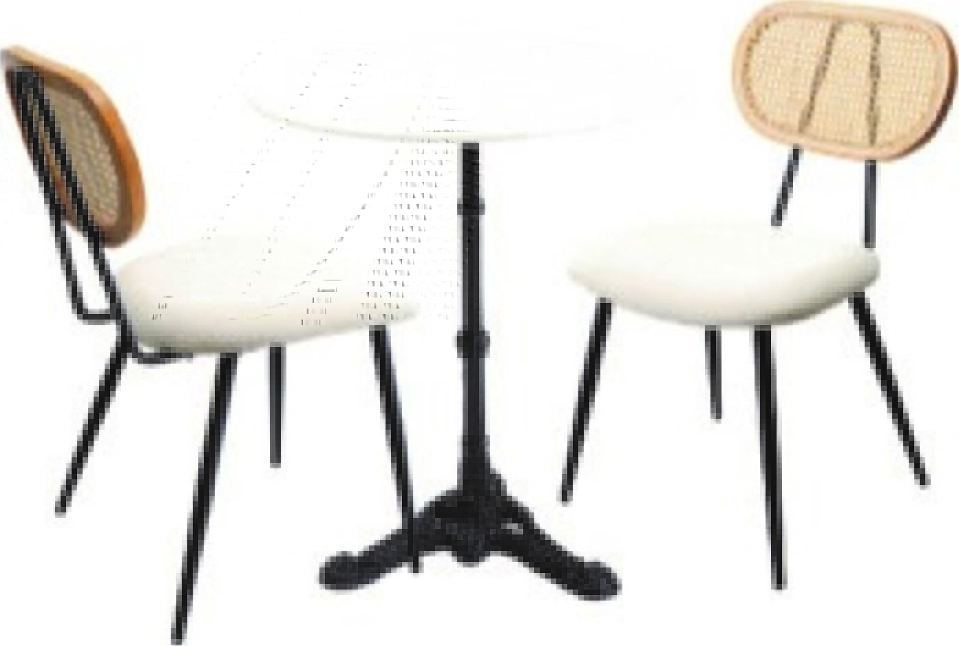 Tafel Set Bistro Rosalie Creme (3/part) Kare Design Eettafel 47434