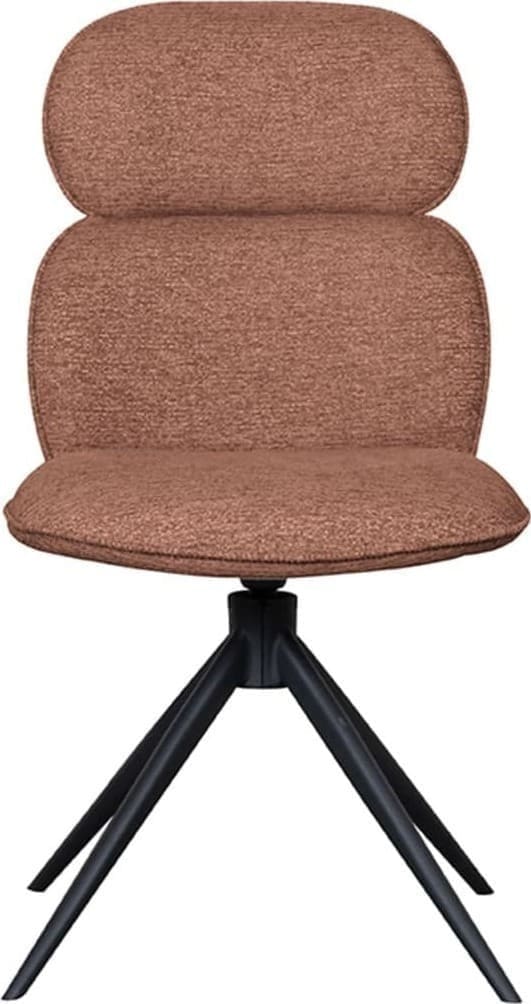 LABEL51 Eetkamerstoel Finn - Terra - Boucle Oranje|bruin Eetkamerstoel