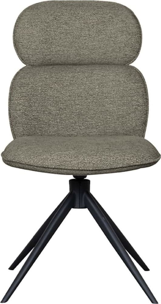 LABEL51 Eetkamerstoel Finn - Truffel grijs - Boucle Grijs Eetkamerstoel