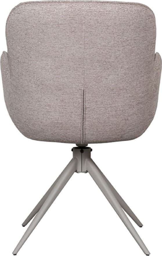 LABEL51 Eetkamerstoel Lasse - Bruin - Microfiber Bruin Eetkamerstoel