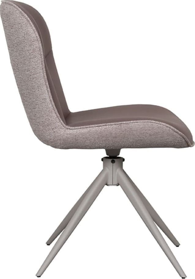 LABEL51 Eetkamerstoel Thorben - Bruin - Microfiber Bruin Eetkamerstoel