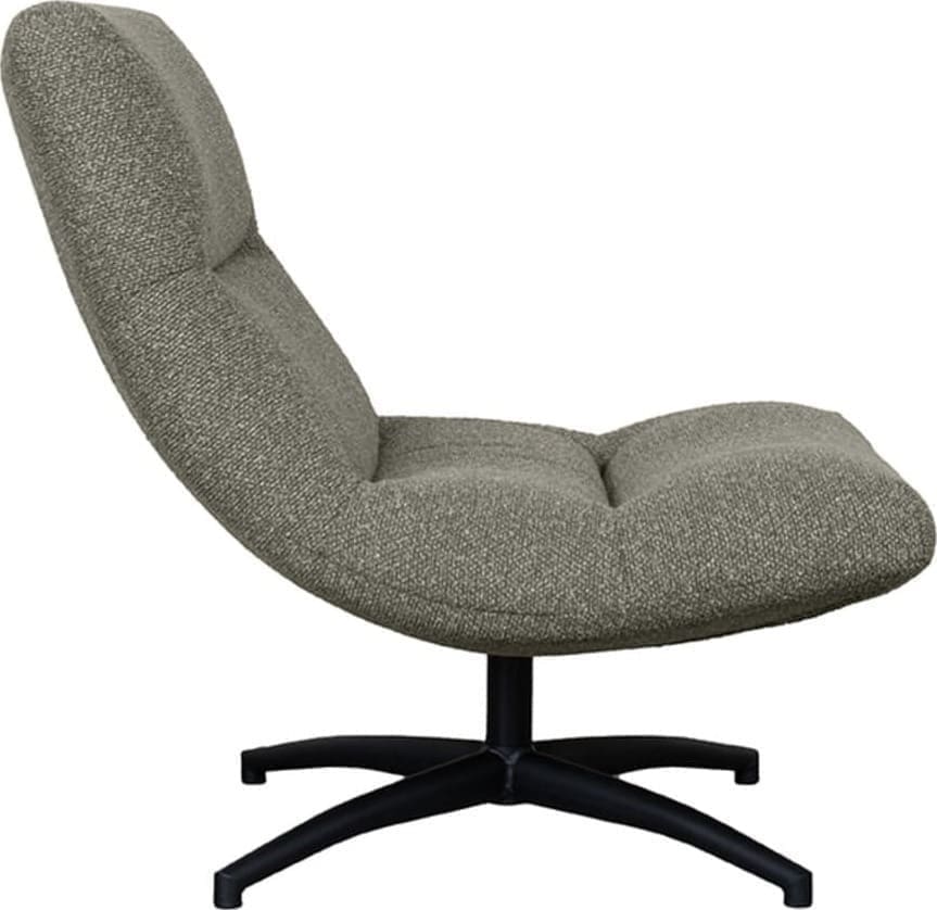 LABEL51 Fauteuil Calix - Truffel grijs - Boucle Grijs Fauteuil