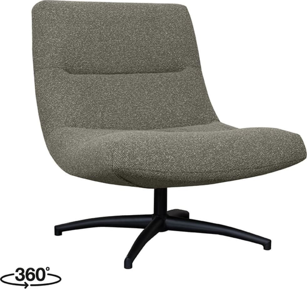 LABEL51 Fauteuil Calix - Truffel grijs - Boucle Grijs Fauteuil