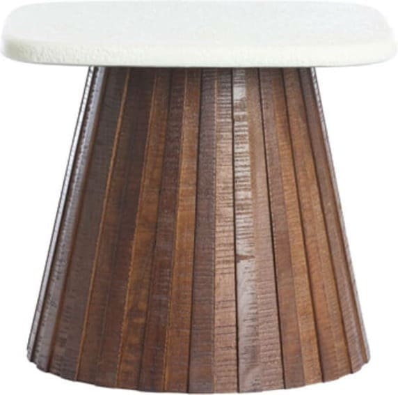 Bijzettafel Okato - Crème+hout Bruin Light & Living Bijzettafel 5510143