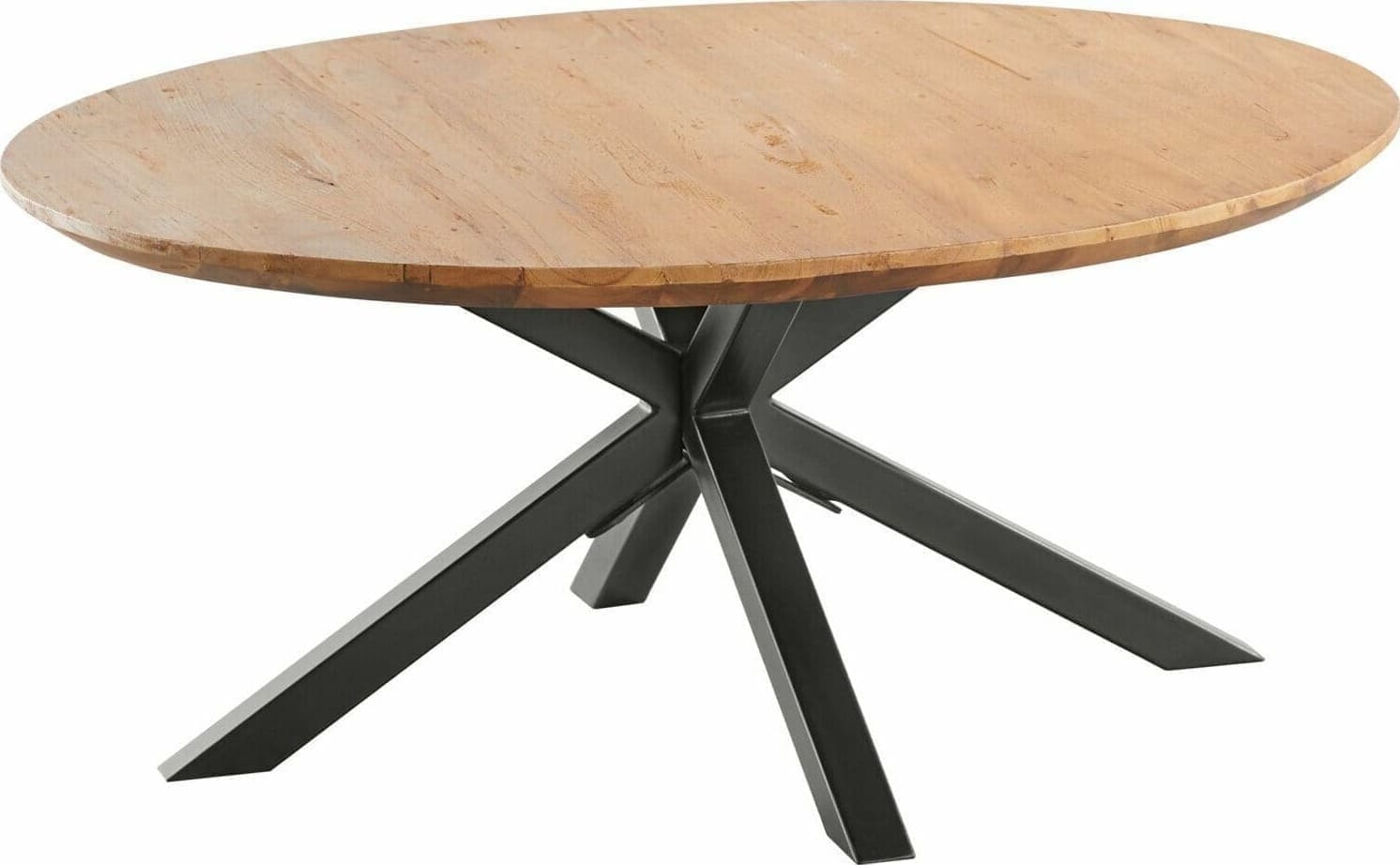 Pronto Wonen Salontafel Romaro 90 cm rond teak mix rough Bruin|Naturel Salontafel