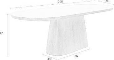 Eettafel Almira Oval Walnut - Afbeelding 8