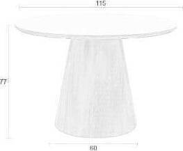 Eettafel Almira Round Walnut - Afbeelding 2