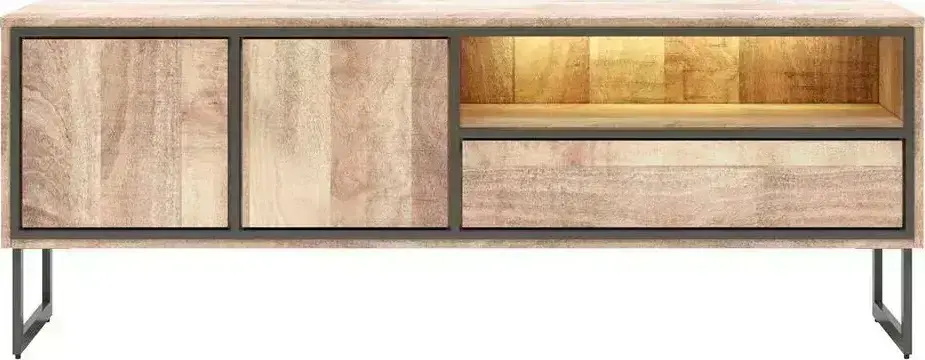 Henders & Hazel Trapani lowboard 160 cm - 2-deuren + 1-lade + 1-niche (+ LED) Tv-meubel|Tv-dressoir