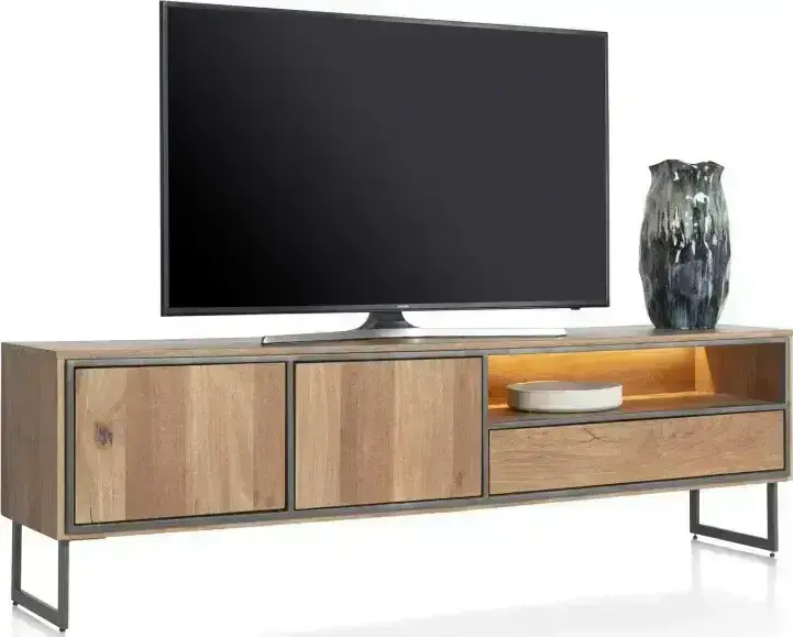 Henders & Hazel Trapani lowboard 200 cm - 2-deuren + 1-lade + 1-niche (+ LED) Tv-meubel|Tv-dressoir