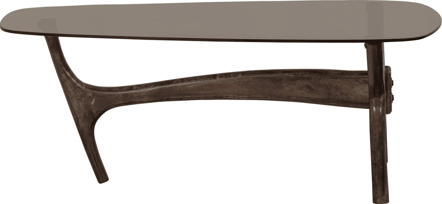 BePureHome Flash salontafel mango hout/ glass walnoot Bruin Salontafel