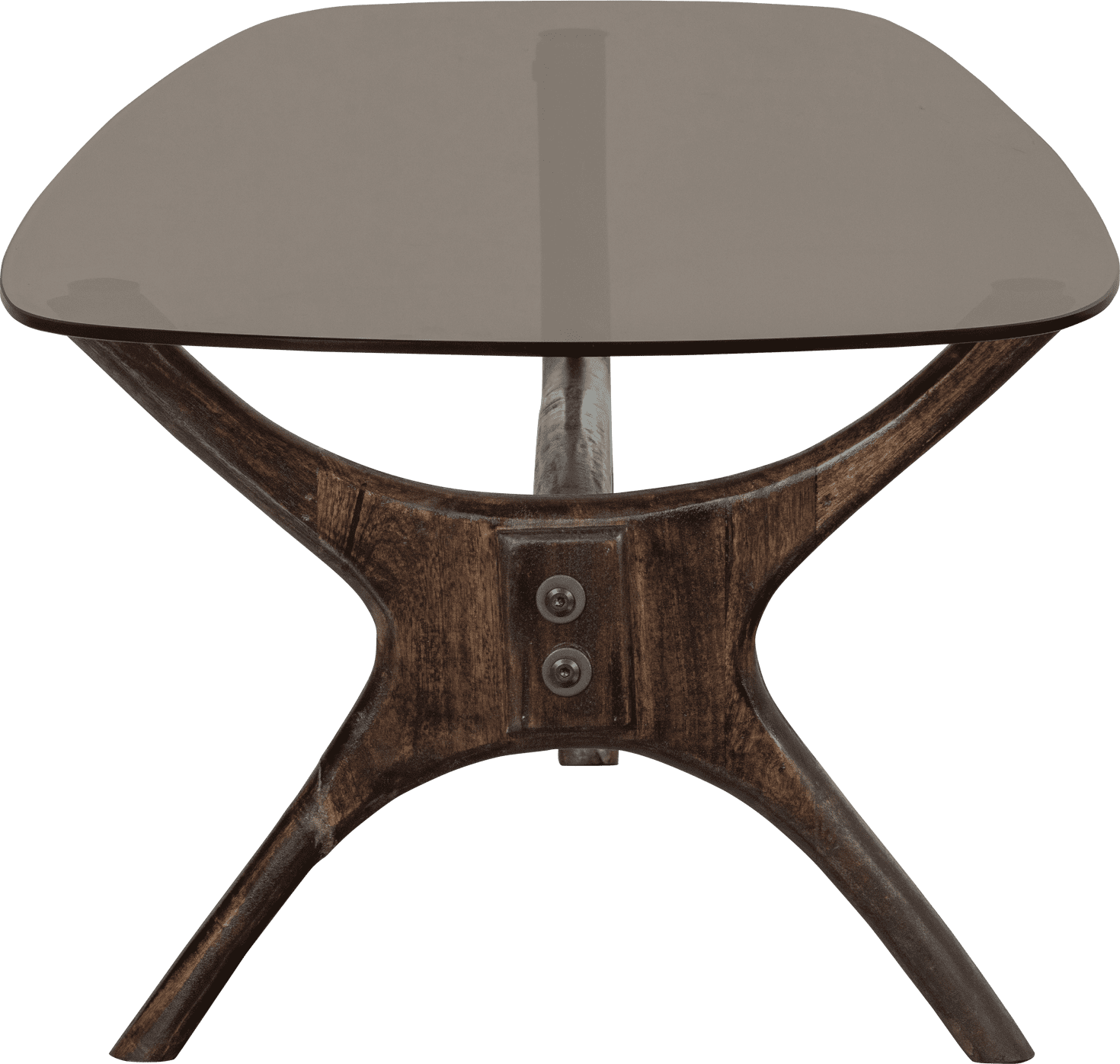 BePureHome Flash salontafel mango hout/ glass walnoot Bruin Salontafel