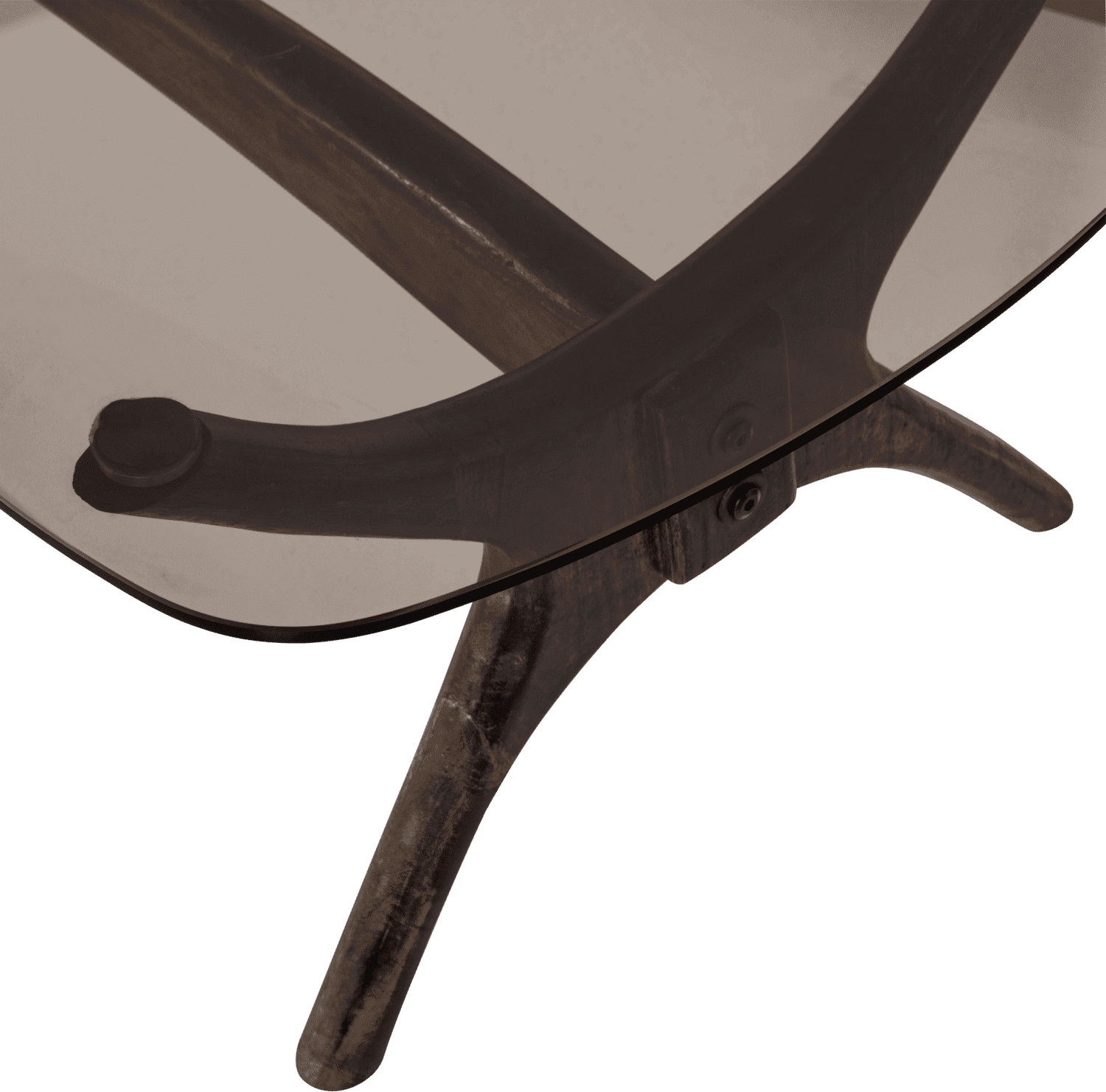 BePureHome Flash salontafel mango hout/ glass walnoot Bruin Salontafel