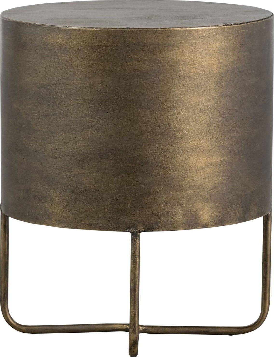 BePureHome Glossy rond kastje metaal antique brass Messing Ladekast