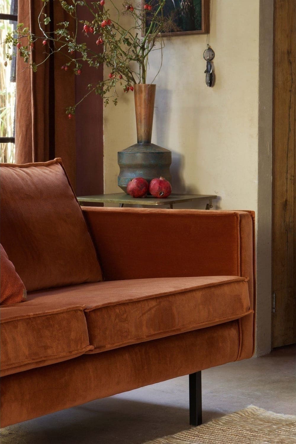 BePureHome Rodeo 2,5-zitsbank velvet roest Cognac|Oranje 2-zitsbank