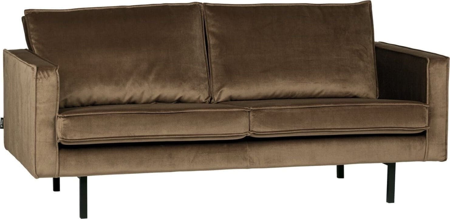 BePureHome Rodeo 2,5-zitsbank velvet taupe Taupe 2-zitsbank