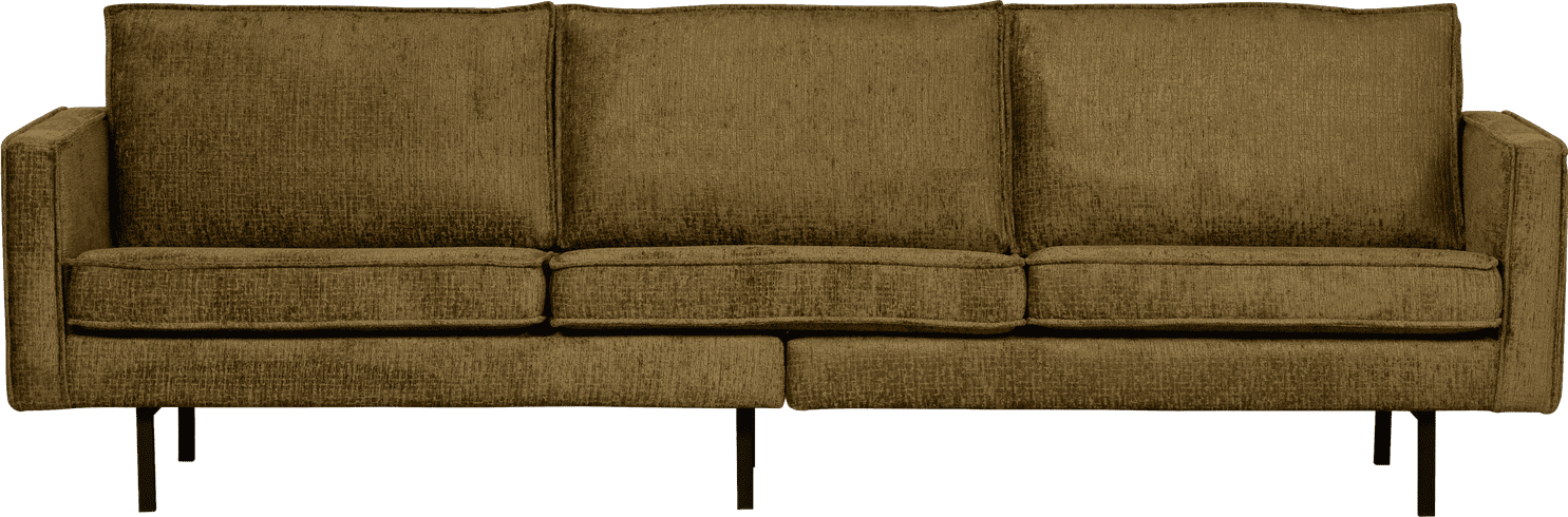 BePureHome Rodeo 3-zitsbank structure velvet brass Messing 3-zitsbank