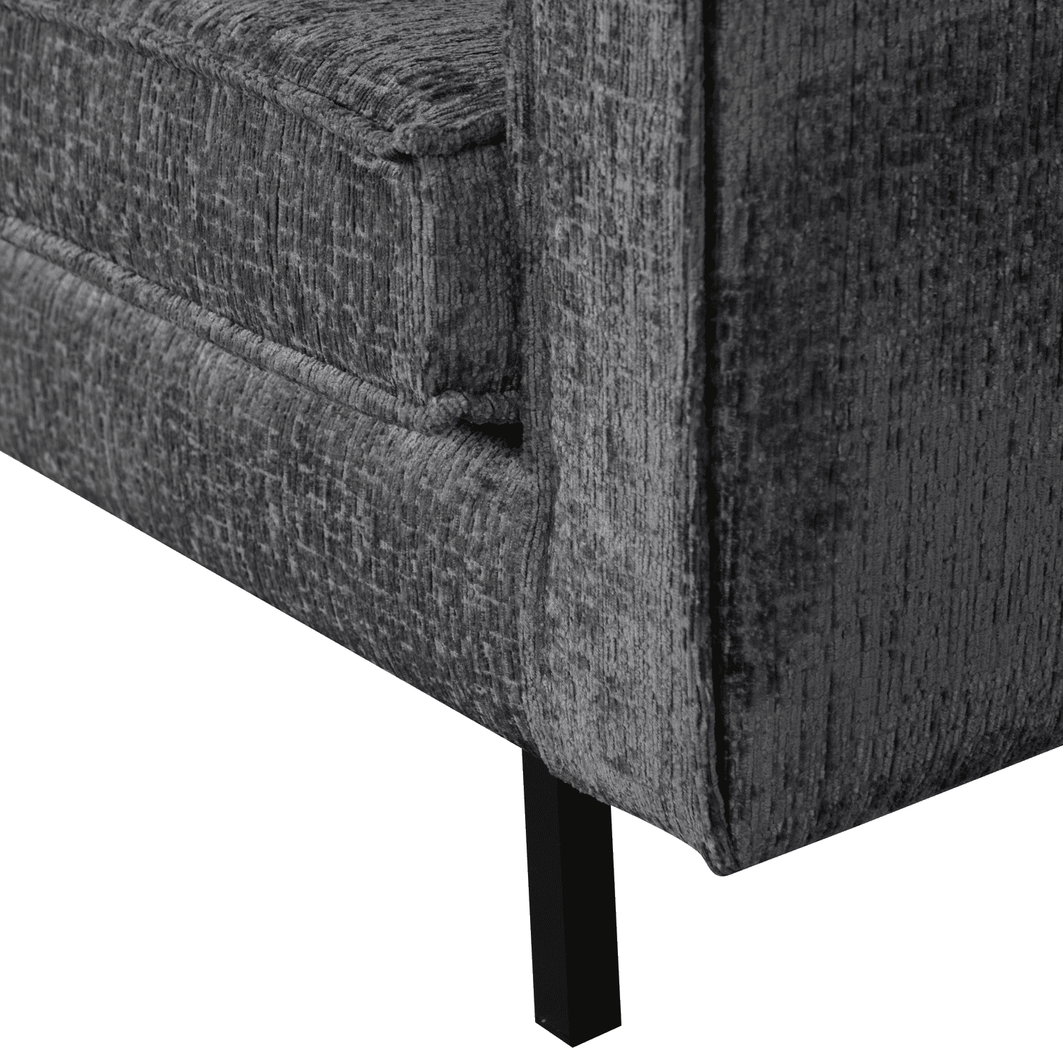 BePureHome Rodeo 3-zitsbank structure velvet mountain Grijs|Antraciet 3-zitsbank