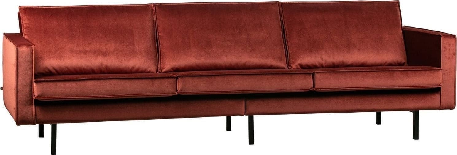 BePureHome Rodeo 3-zitsbank velvet chestnut Paars 3-zitsbank