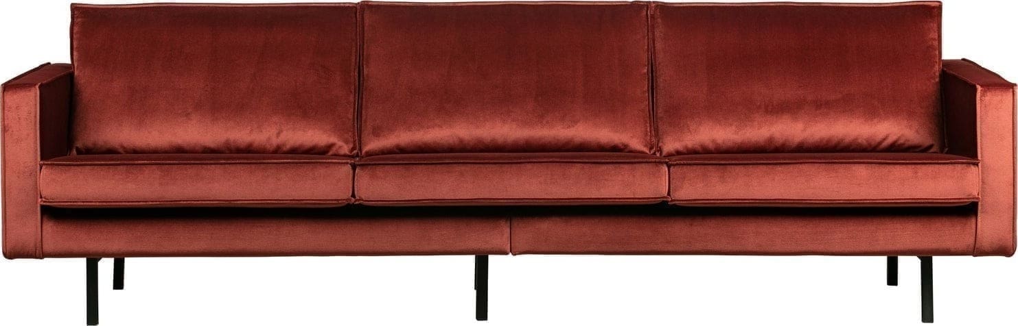BePureHome Rodeo 3-zitsbank velvet chestnut Paars 3-zitsbank