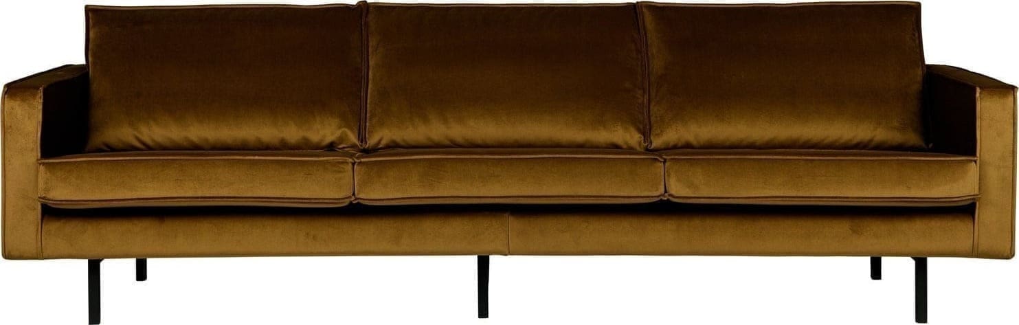 BePureHome Rodeo 3-zitsbank velvet honinggeel Geel 3-zitsbank