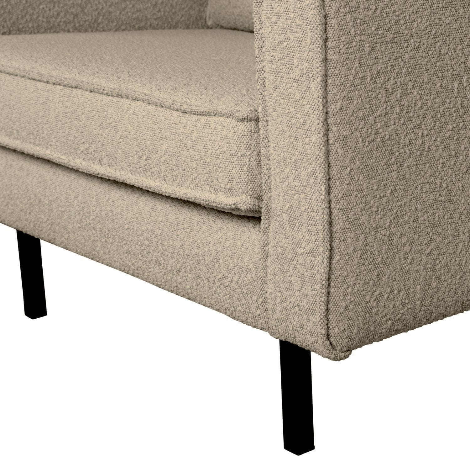 BePureHome Rodeo fauteuil boucle beige Beige Fauteuil