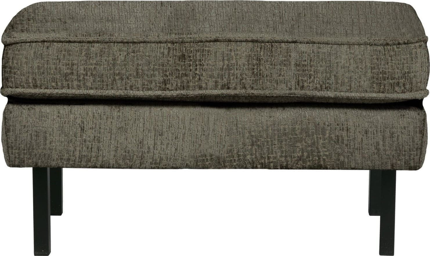 BePureHome Rodeo hocker op poten structure velvet frost Blauw Hocker