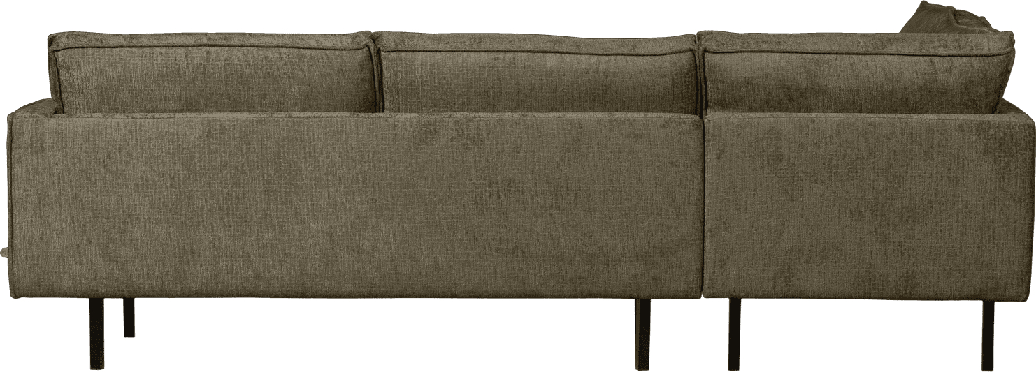BePureHome Rodeo hoekbank links structure velvet bonsai Groen Hoekbank