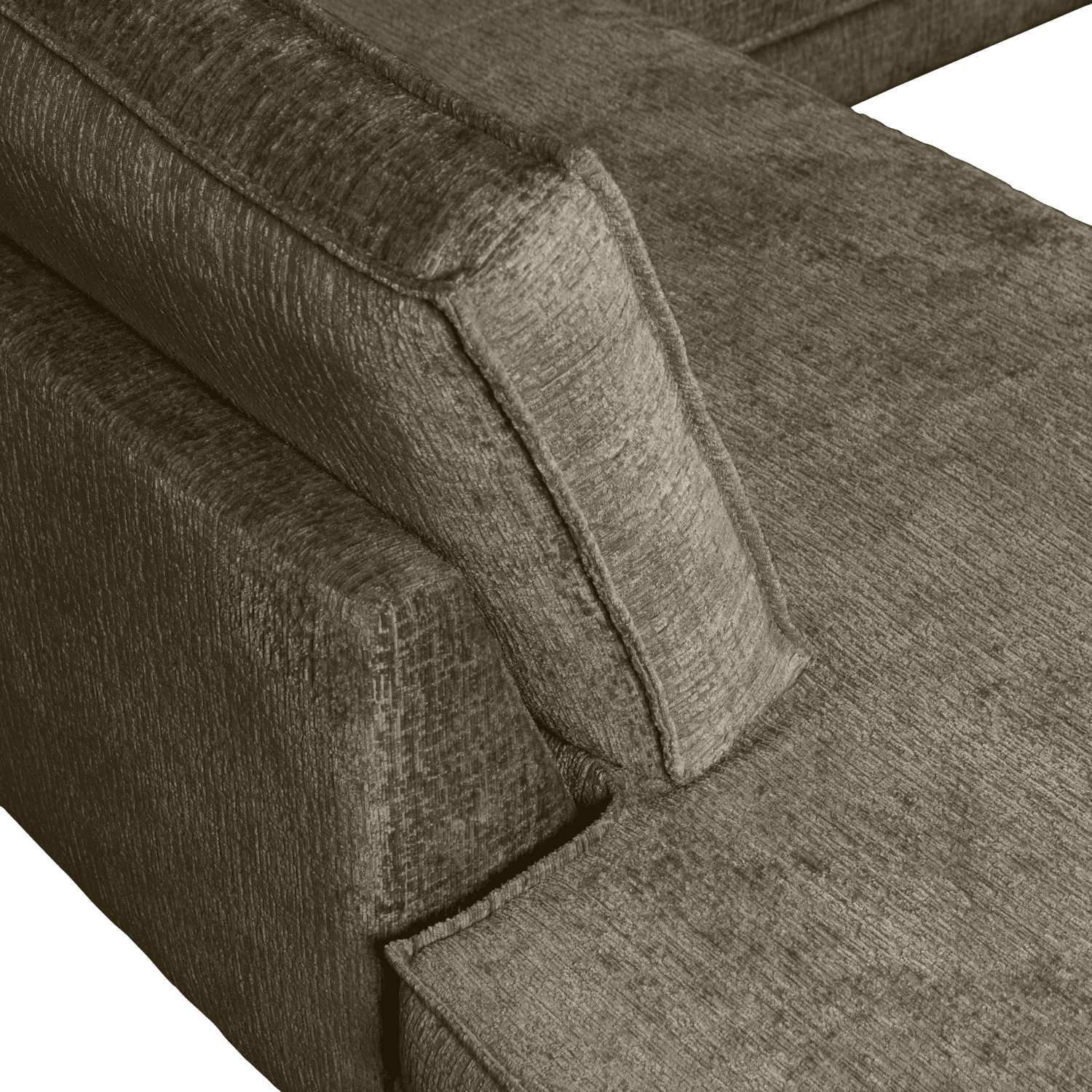 BePureHome Rodeo hoekbank links structure velvet bonsai Groen Hoekbank