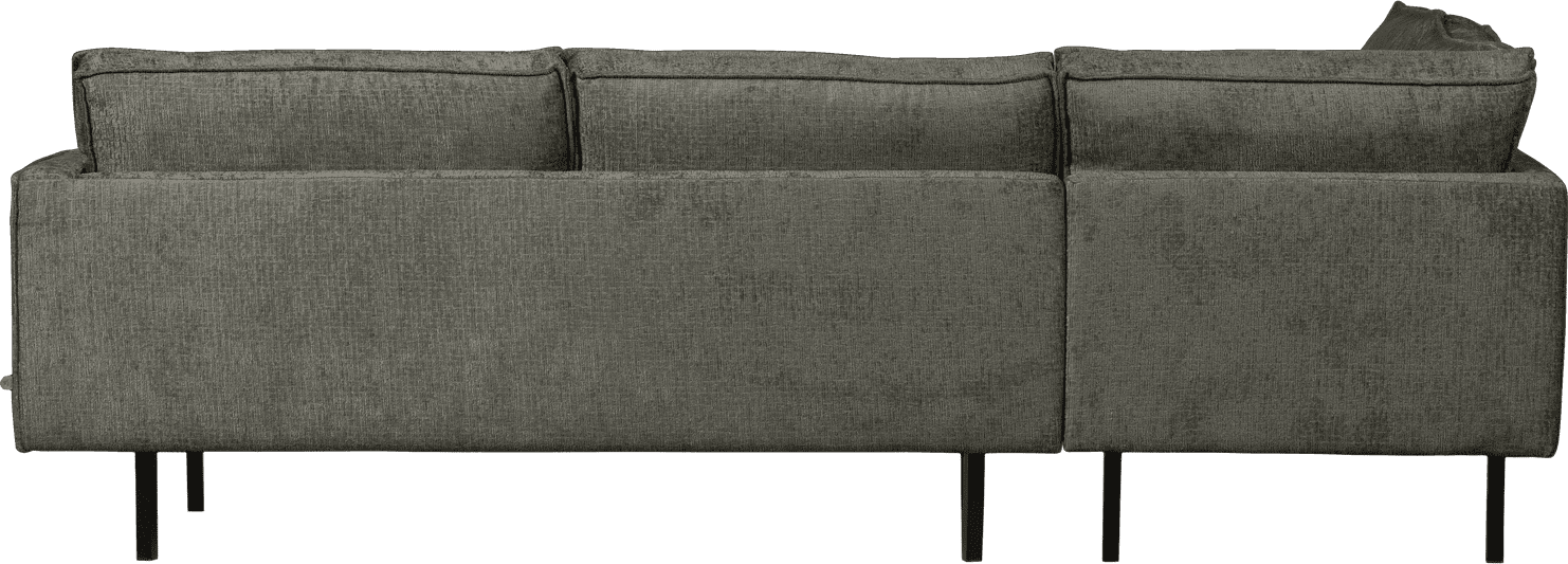 BePureHome Rodeo hoekbank links structure velvet frost Blauw Hoekbank