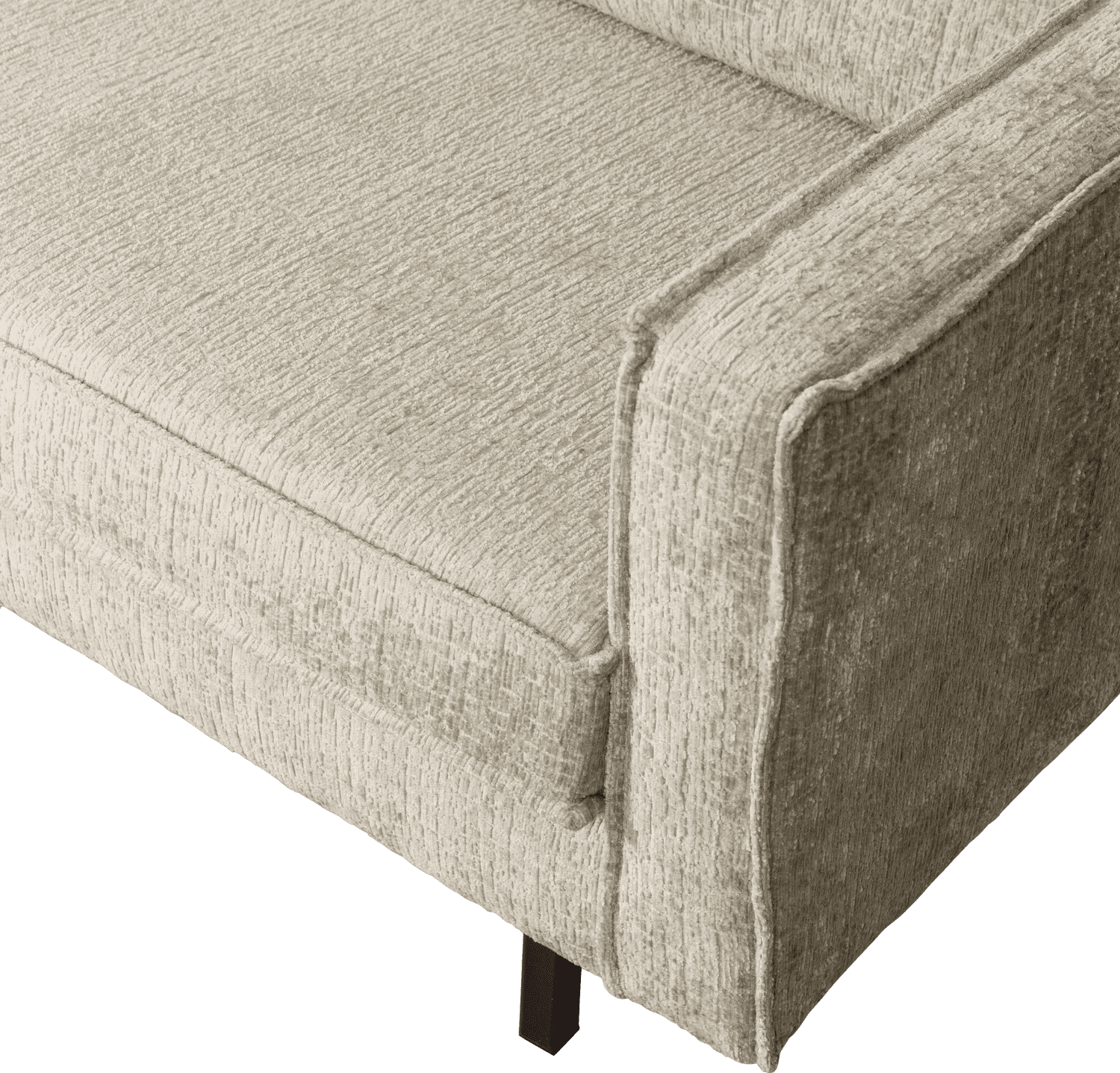 BePureHome Rodeo hoekbank links structure velvet wheatfield Beige|Taupe Hoekbank