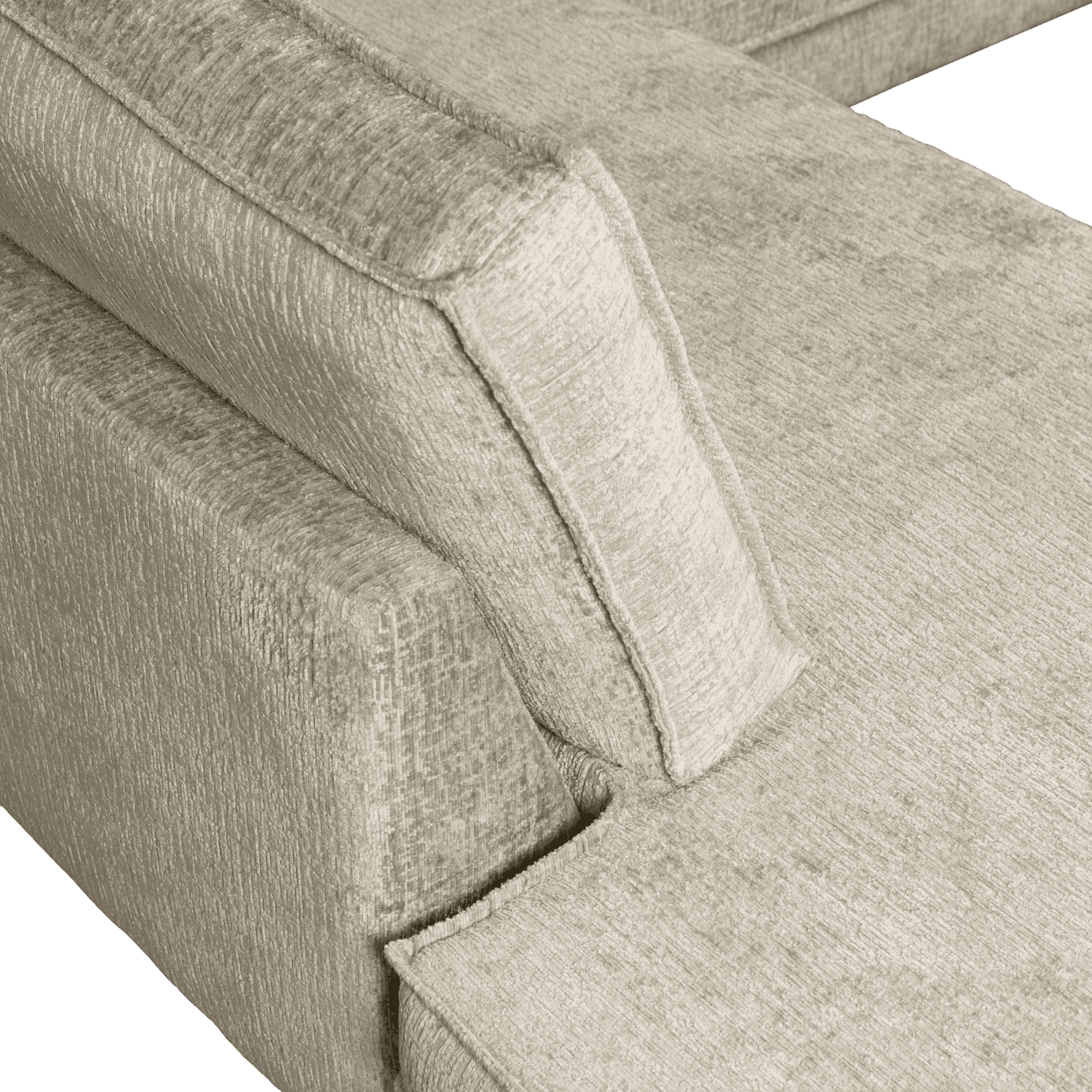BePureHome Rodeo hoekbank links structure velvet wheatfield Beige|Taupe Hoekbank