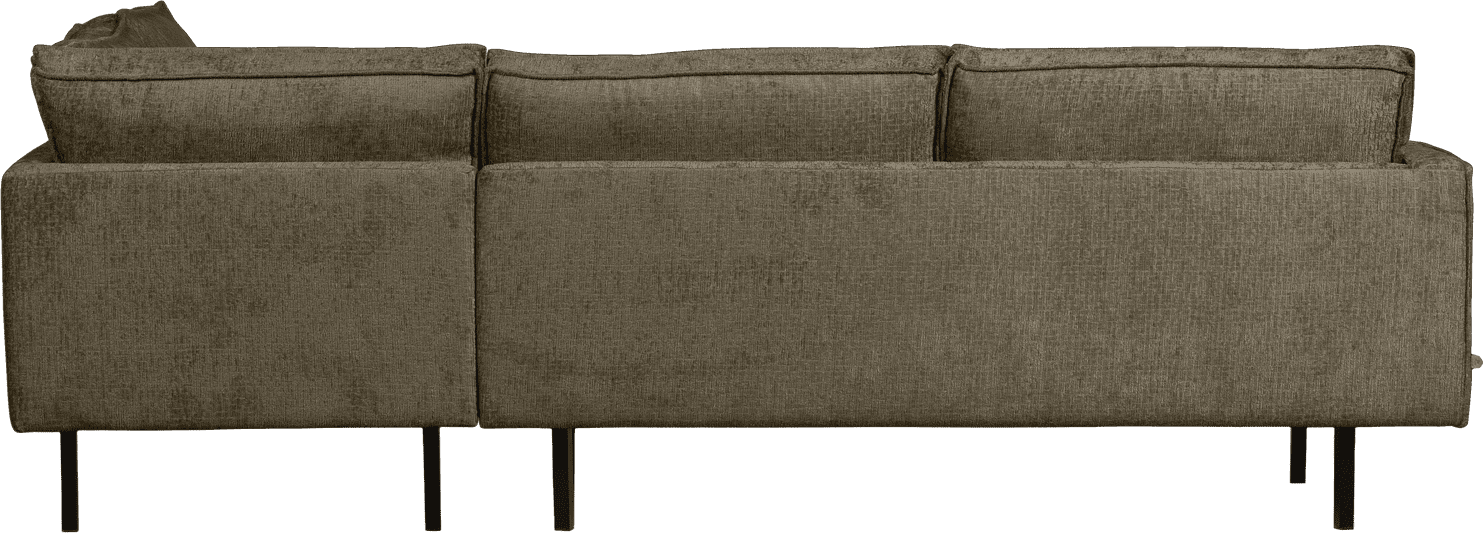 BePureHome Rodeo hoekbank rechts structure velvet bonsai Groen Hoekbank