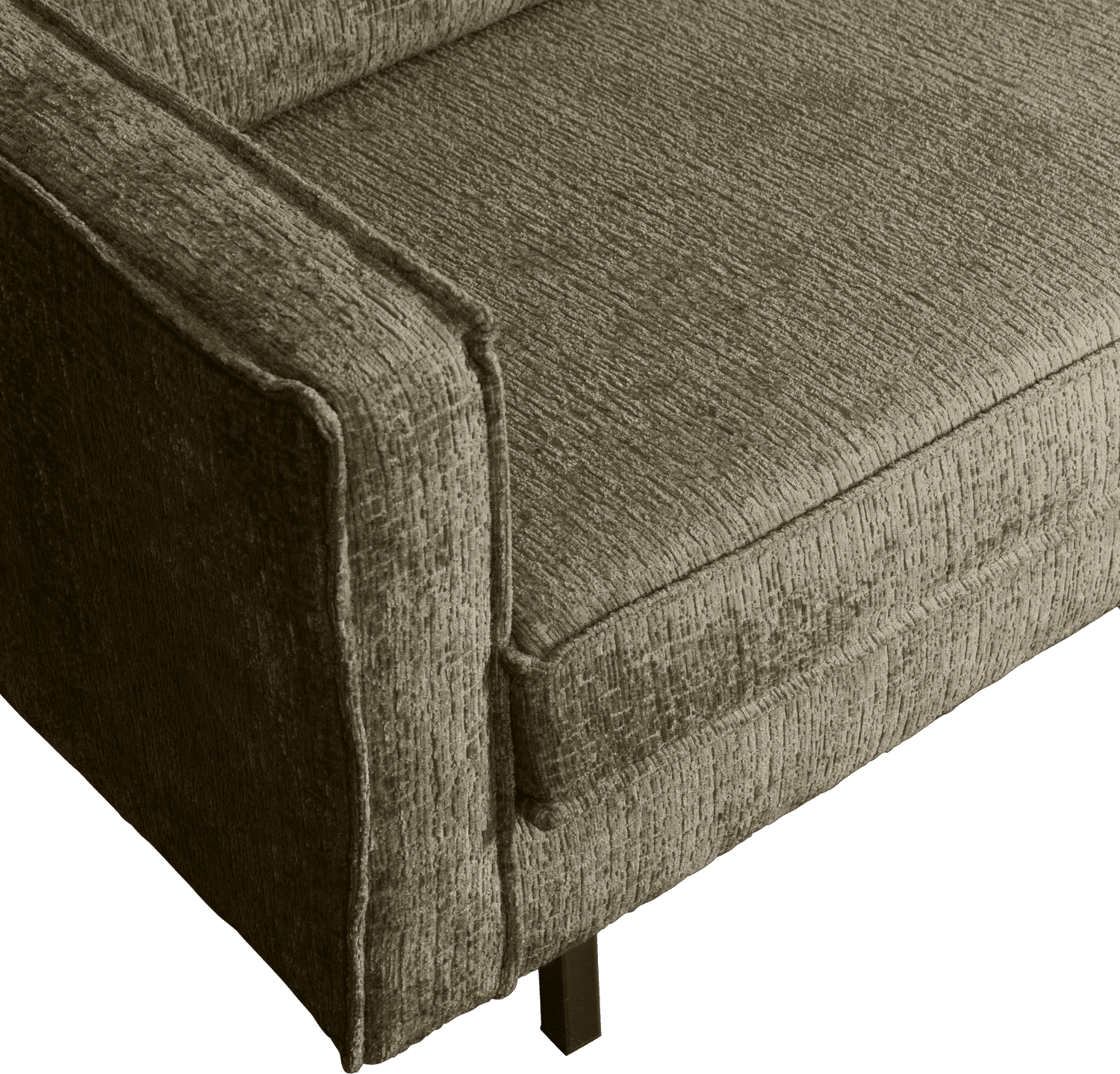 BePureHome Rodeo hoekbank rechts structure velvet bonsai Groen Hoekbank